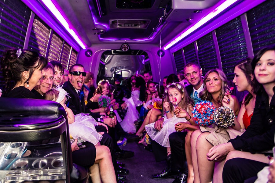 party bus for wedding transportation